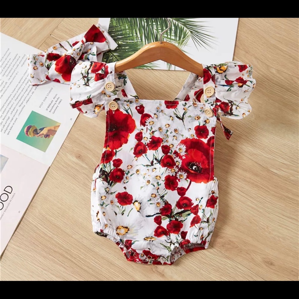 Brand new babygirl romper size 6 months
